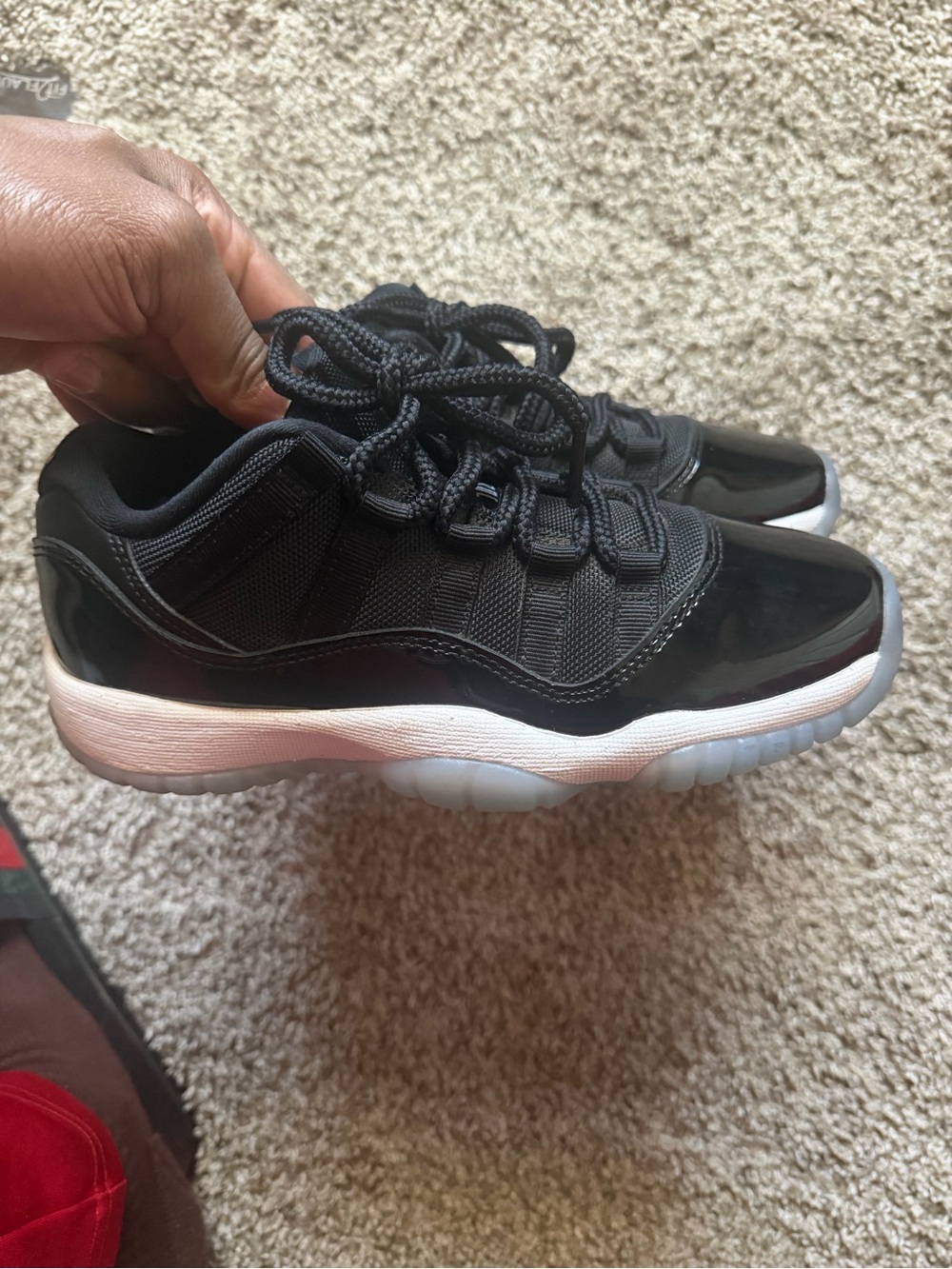 Jordan Kids Black and White Low-Top Sneakers